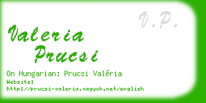 valeria prucsi business card